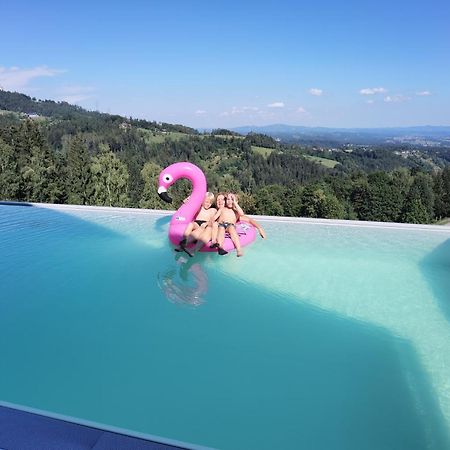 Chalet-Suedsteiermark - Traumhafte Aussicht, Infinity Pool, Privatsphaere, Klima Und De-Luxe Ausstattung Schwanberg Εξωτερικό φωτογραφία